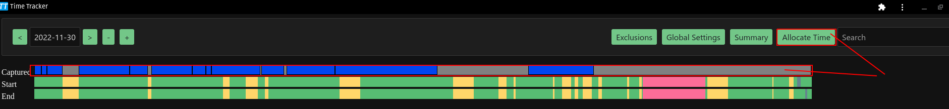 Capture Screen - Time Tracker User Documentation